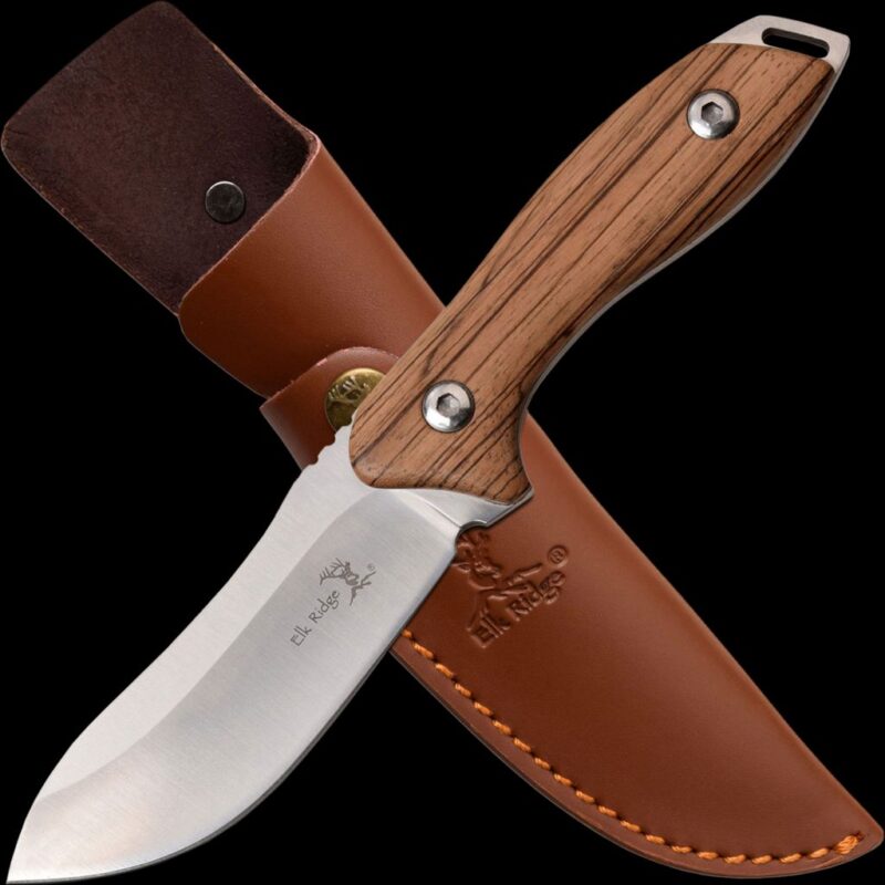 Elk Ridge Zebra Wood Fixed Blade Knife Blades Co Uk