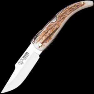 Cudeman Polished Deer Stag Folding Knife Blades Co Uk